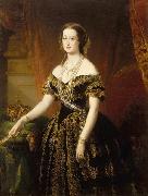 Louis-Edouard Dubufe Portrait of Eugenie de Montijo oil painting